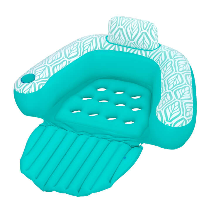 Bestway Poolsessel Comfort Plush Deluxe mit Kopfkissen und Getränkehalter